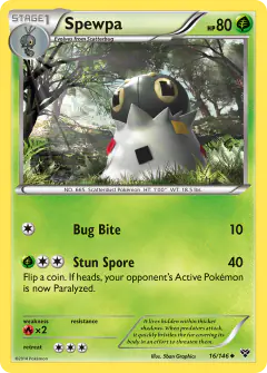Spewpa Uncommon card from XY Base