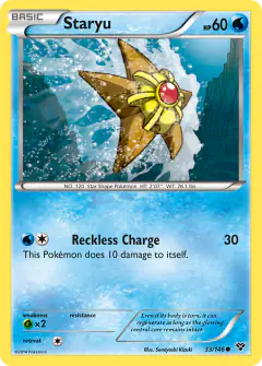 Staryu Common card from XY Base