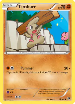 Timburr Common card from XY Base