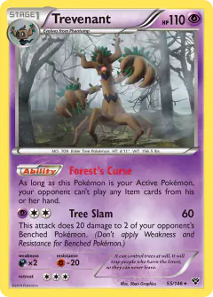 Trevenant Rare Holo card from XY Base