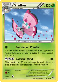Vivillon Rare Holo card from XY Base