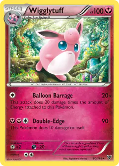 Wigglytuff Rare card from XY Base