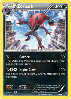 Zoroark Rare Holo card from XY Base