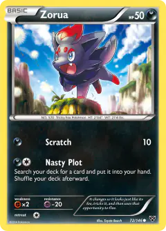 Zorua Common card from XY Base