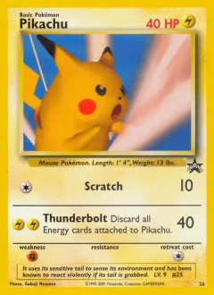 Pikachu Promo card from Wizards Black Star Promos