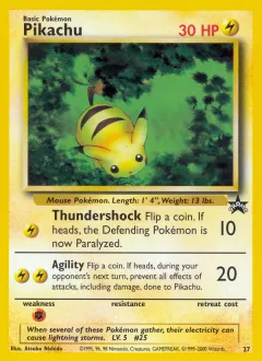 Pikachu Promo card from Wizards Black Star Promos