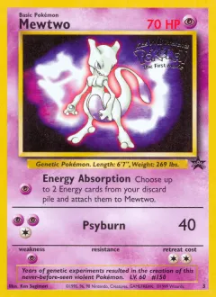 Mewtwo Promo card from Wizards Black Star Promos