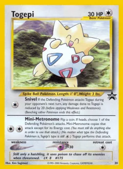 Togepi Promo card from Wizards Black Star Promos