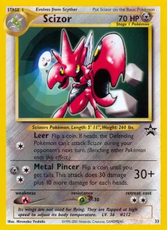 Scizor Promo card from Wizards Black Star Promos
