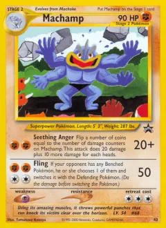Machamp Promo card from Wizards Black Star Promos
