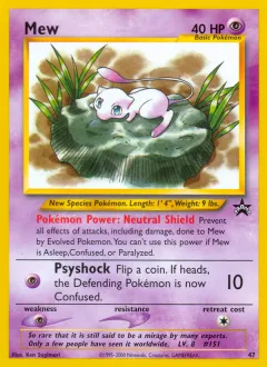 Mew Promo card from Wizards Black Star Promos