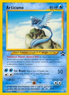 Articuno Promo card from Wizards Black Star Promos