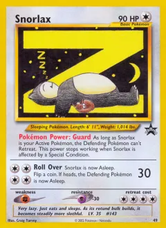 Snorlax Promo card from Wizards Black Star Promos