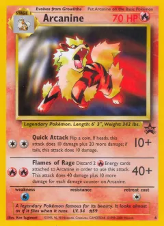 Arcanine Promo card from Wizards Black Star Promos