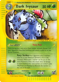 Dark Ivysaur Promo card from Best of Game