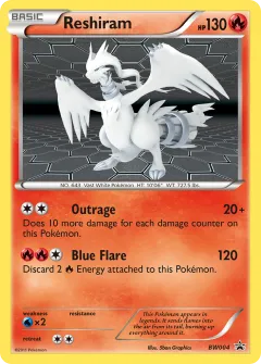 Reshiram Promo card from BW Black Star Promos