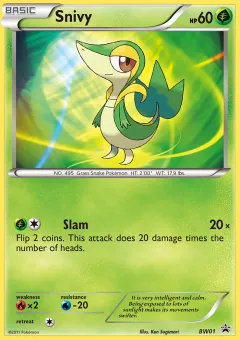Snivy Promo card from BW Black Star Promos