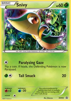 Snivy Promo card from BW Black Star Promos