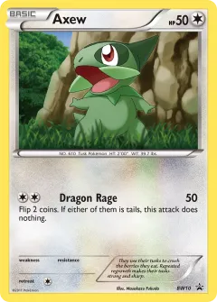 Axew Promo card from BW Black Star Promos