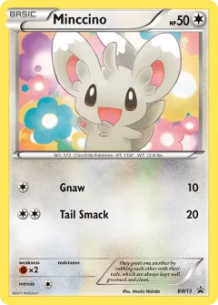 Minccino Promo card from BW Black Star Promos