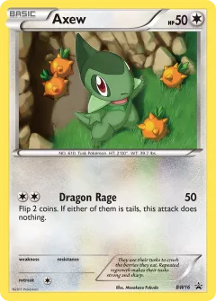 Axew Promo card from BW Black Star Promos