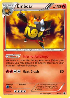 Emboar Promo card from BW Black Star Promos