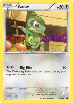 Axew Promo card from BW Black Star Promos