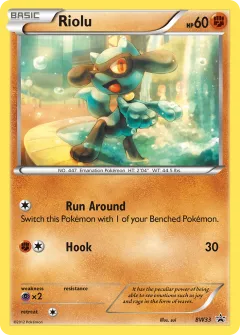 Riolu Promo card from BW Black Star Promos