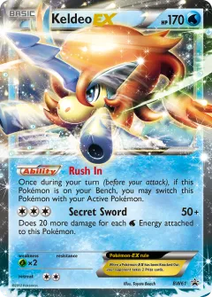 Keldeo-EX Promo card from BW Black Star Promos