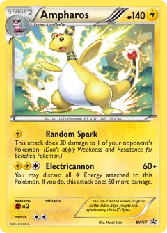 Ampharos Promo card from BW Black Star Promos