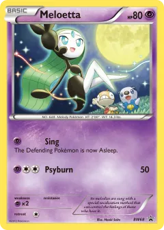 Meloetta Promo card from BW Black Star Promos