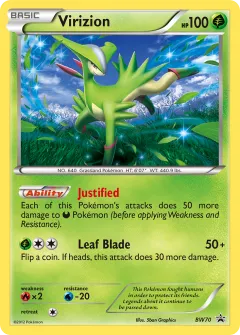 Virizion Promo card from BW Black Star Promos
