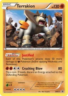 Terrakion Promo card from BW Black Star Promos