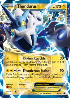 Thundurus-EX Promo card from BW Black Star Promos