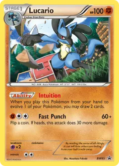 Lucario Promo card from BW Black Star Promos