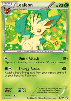 Leafeon Promo card from BW Black Star Promos