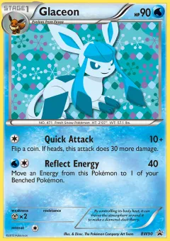 Glaceon Promo card from BW Black Star Promos
