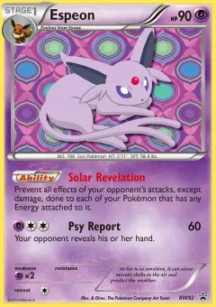 Espeon Promo card from BW Black Star Promos