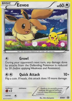 Eevee Promo card from BW Black Star Promos
