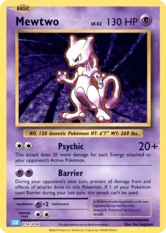 Mewtwo Promo and other card from Pokémon TCG Classic - Blastoise