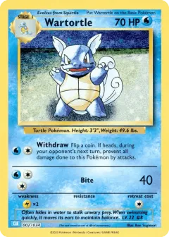 Wartortle Promo and other card from Pokémon TCG Classic - Blastoise