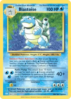 Blastoise Promo and other card from Pokémon TCG Classic - Blastoise