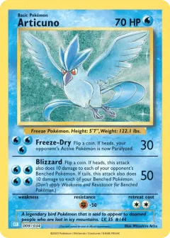 Articuno Promo and other card from Pokémon TCG Classic - Blastoise