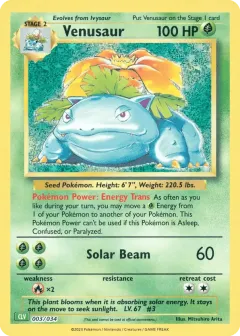 Venusaur Promo and other card from Pokémon TCG Classic - Venusaur