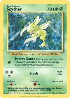 Scyther Promo and other card from Pokémon TCG Classic - Venusaur