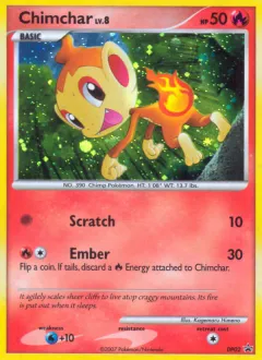 Chimchar Promo card from DP Black Star Promo