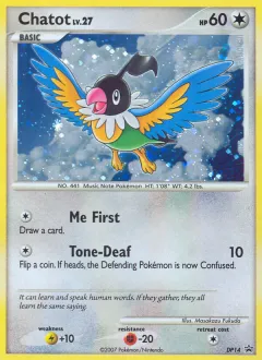 Chatot Promo card from DP Black Star Promo