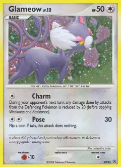 Glameow Promo card from DP Black Star Promo