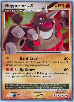Rhyperior LV.X Promo card from DP Black Star Promo