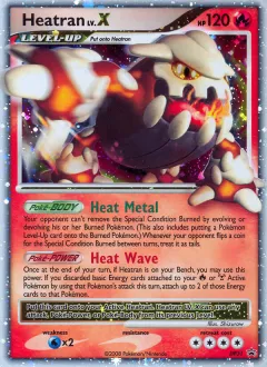 Heatran LV.X Promo card from DP Black Star Promo